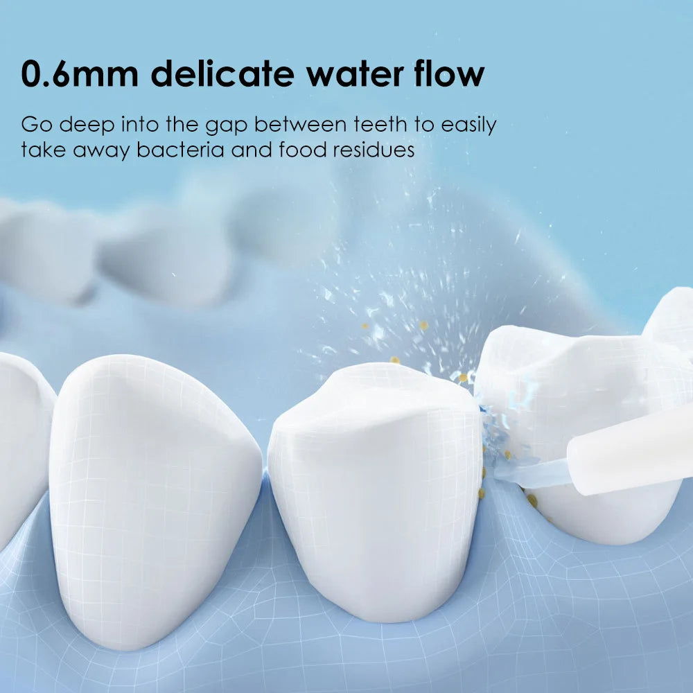 Portable Oral Irrigator Dental Water Flosser Tooth Cleaner Thread For Teeth Electric Mouth Washing Device With 4 Tip Replacement