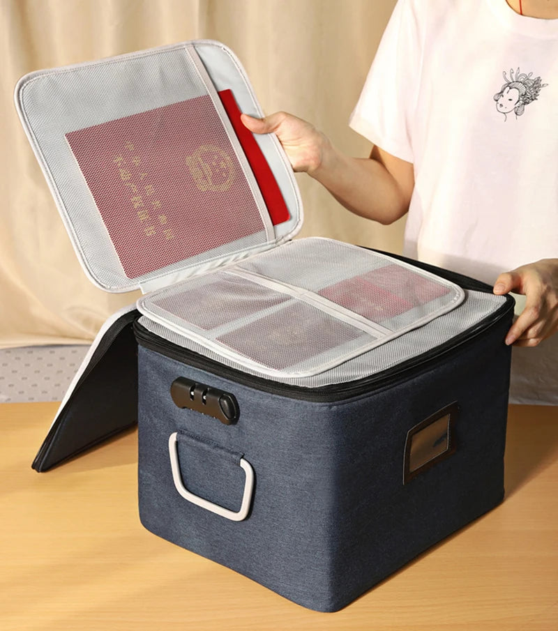 Document Organizer Travel Bag With Lock