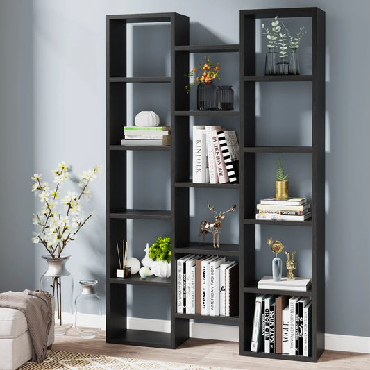 Tribesigns Modern Bookcase, 5-Shelf Storage Organizer Bookshelf with 14-Cube Display Book Shelf for Home Office, Living Room