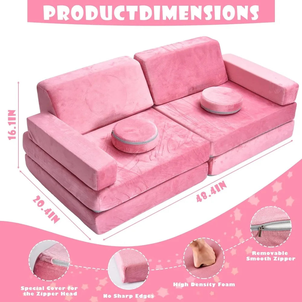 10 Pcs Kids Modularized Foam Home Furniture