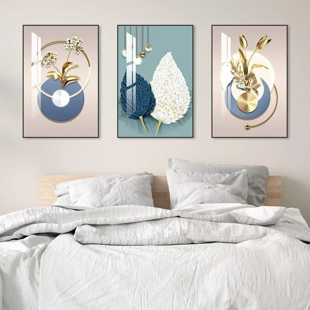 Abstract Framed Painting Set of 3