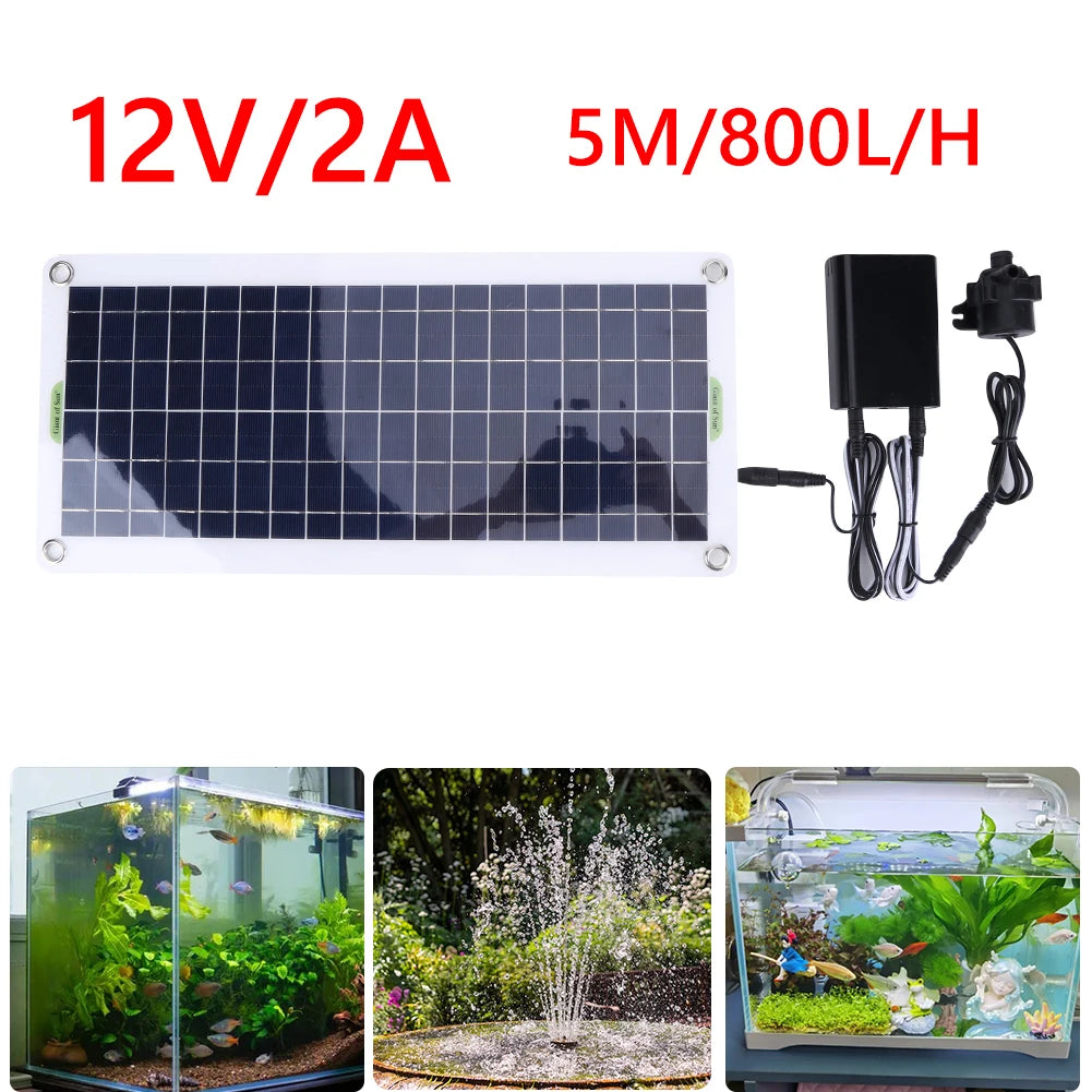Solar Powered Waterfall Pump System