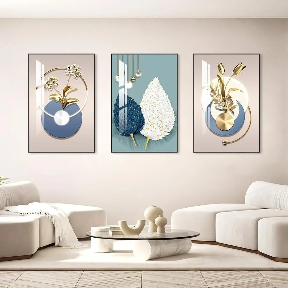 Abstract Framed Painting Set of 3