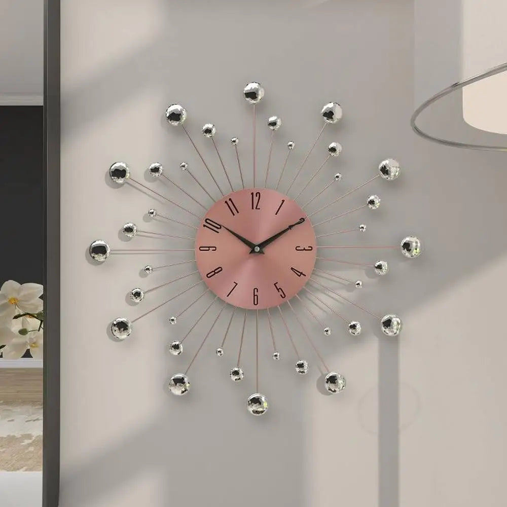 Metal Starburst Wall Clock