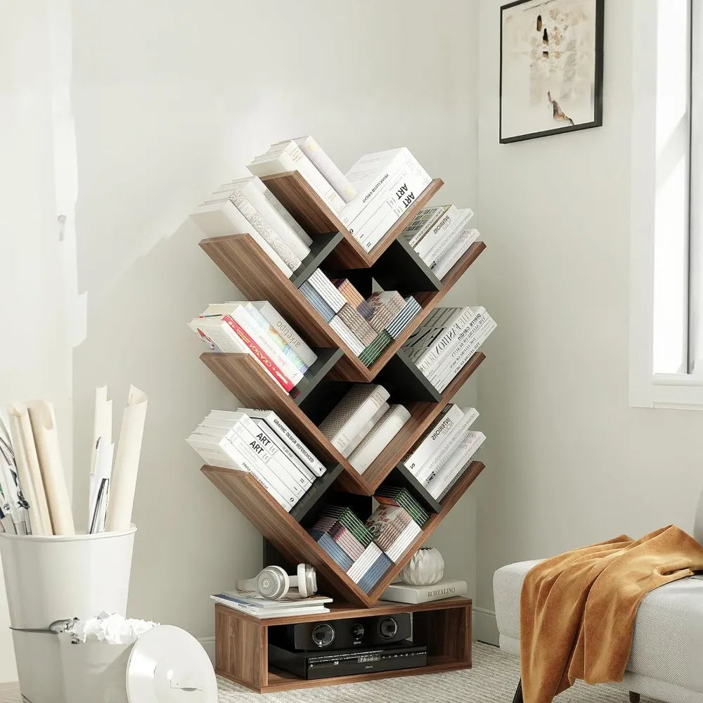 5-Shelf Standing Tree Bookcase